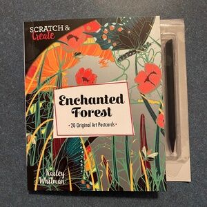 Enchanted Forest Scratch & Create postcard activity set